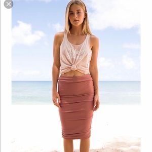 Acacia Umalas Skirt In Lipstick Cord